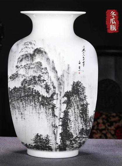 黎文陶瓷作品 《六盘山上高峰》